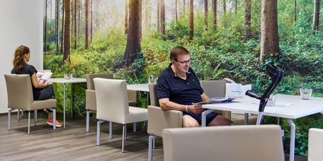 Pause im Aufenthaltsraum